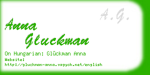 anna gluckman business card